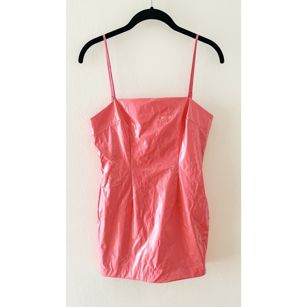 Hours Pink Faux Leather Dress
